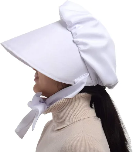 Vista 5 de GRACEART Sombrero campesino Amish Prairie Gorra Mujeres Niñas Pioneer Colonial Bonnet 100% Algodón