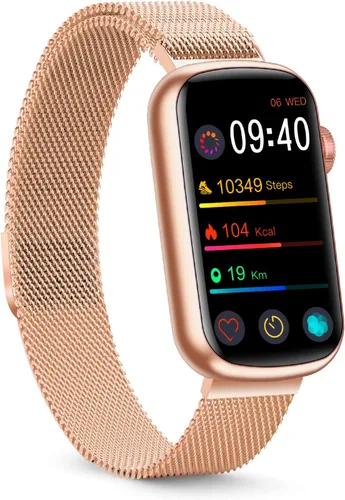 Vista 9 de FITVII Slim - Rastreador de actividad física con oxígeno en sangre, presión arterial, monitoreo de frecuencia cardíaca y sueño 24/7, rastreadores
