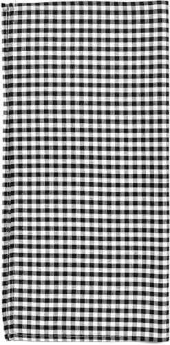 Vista 5 de Lush Decor Gingham Check - Servilleta teñida de hilo a cuadros, 18.0 x 18.0 in, color blanco roto y negro