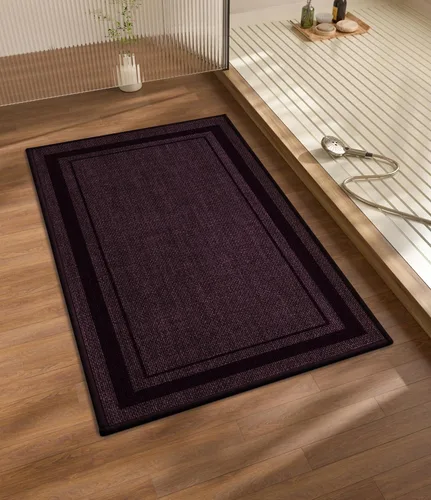Vista 52 de chakme Juego de 2 alfombras de baño ultrafinas, absorbentes, antideslizantes, lavables a máquina, color beige oscuro, 17 x 24 pulgadas + tapete