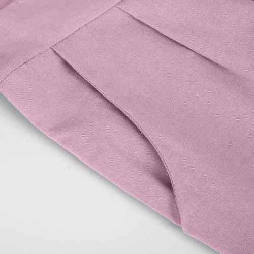 Vista 6 de Bermudas de algodón y lino para mujer, estilo casual, de verano, con cordón elástico en la cintura, pantalones cortos de golf