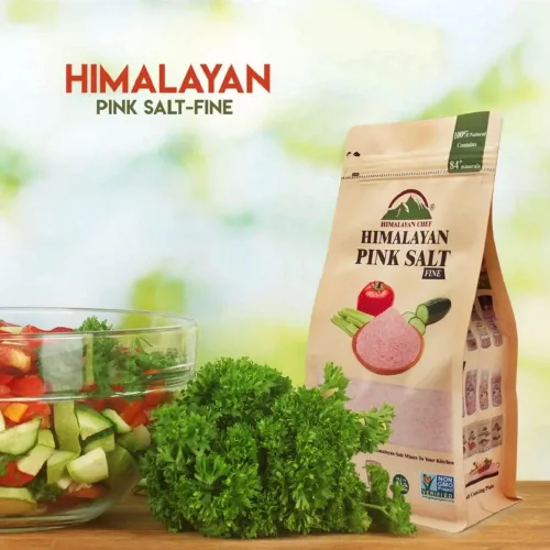 Vista 2 de Himalayan Chef - Sal rosa del Himalaya, grano fino, 12 libras, 1 libra (paquete de 12)