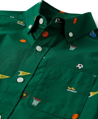 Vista 19 de The Children's Place - Camisa de manga corta con botones para niños grandes