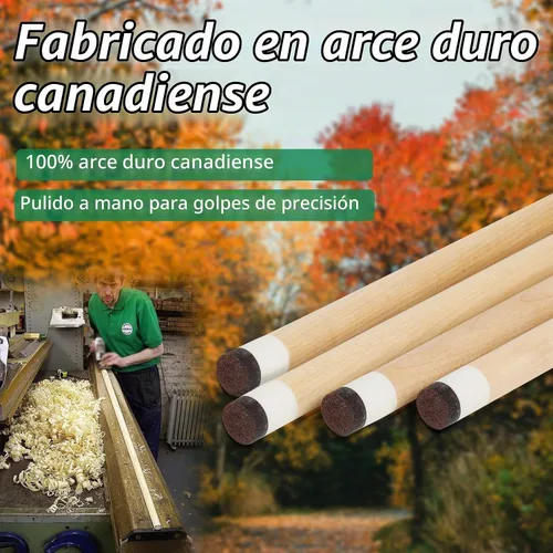 Vista 3 de AKLOT Palo de billar profesional de 58 pulgadas para taco de billar, juego de 4/5 de arce canadiense de baja desviación 18 19 20 20 21 oz