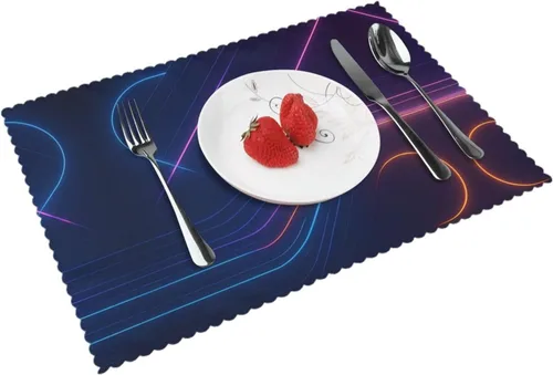 Vista 16 de Rectangular Placemats Set of 4, Heat Resistant Dream Candy Mountains Printed Kitchen Dining Table Mats