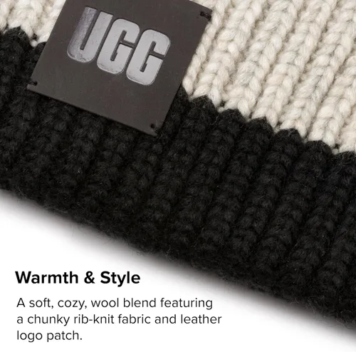 Vista 2 de UGG Gorro de punto acanalado grueso para hombre