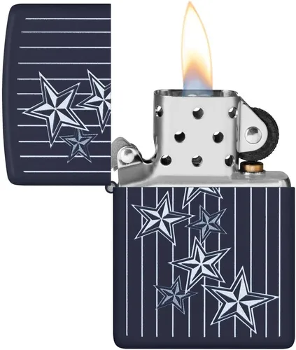 Vista 43 de Zippo encendedores con la bandera de EE. UU.