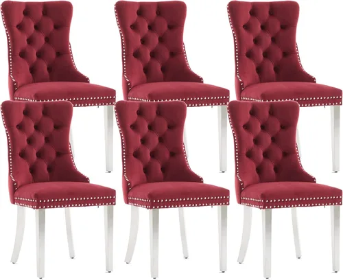 Vista 45 de Juego de 2 sillas de comedor de terciopelo beige, sillas de comedor tapizadas beige01