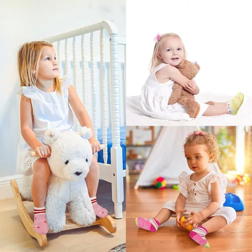 Vista 3 de 12 pares de calcetines antideslizantes para niños de 1-33-55-7 años