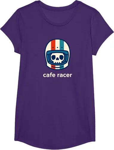 Vista 11 de Cafe Racer Moda Simple Casco Diseño Motocicleta Camiseta Negro
