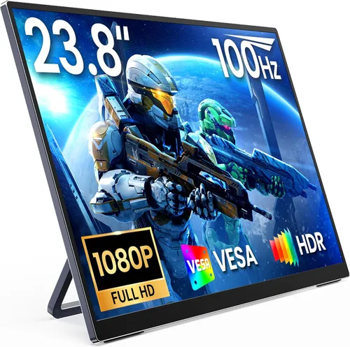 Vista 15 de MNN Monitor portátil de 14 pulgadas FHD 1920 * 1200P USB C HDMI Ultradelgado IPS para viajes con altavoces, HDR Plug&Play, monitor externo