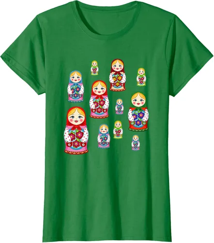 Vista 38 de Rusia - Camiseta de juguete retro para niños, diseño de muñecas rusas