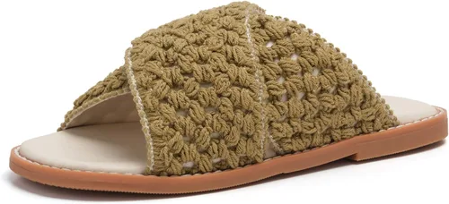 Vista 21 de THEE BRON Lindas pantuflas para niñas, sandalias elegantes para niños pequeños y niños