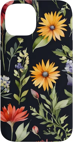 Vista 4 de iPhone 16 Bouquet Acuarela Flores Acuarela Floral Botánico Case