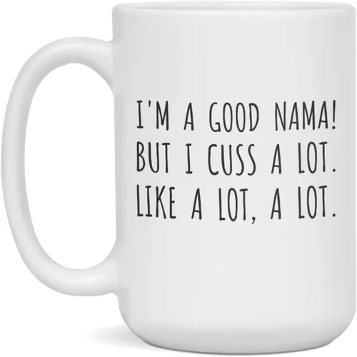 Vista 3 de Taza divertida para Nama, taza de café personalizada Nama, 11 onzas, color blanco