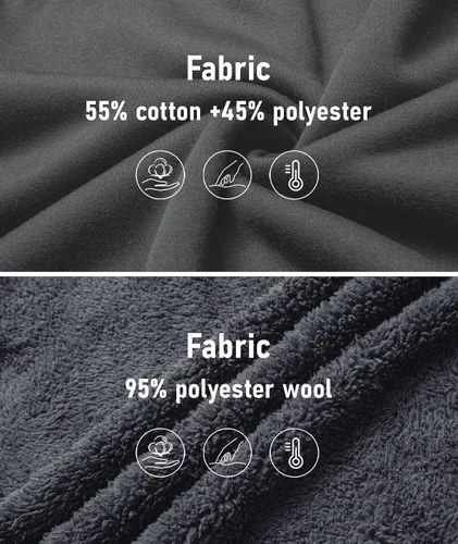 Vista 31 de SCODI Sudaderas con capucha para hombre, forro polar pesado, cremallera completa, forro de sherpa grueso, chaqueta con capucha