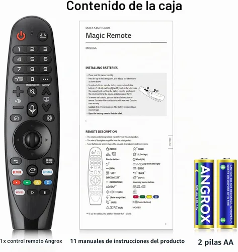 Vista 8 de Voice Magic - Control remoto para LG TV de repuesto con batería