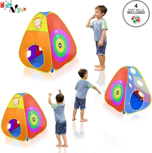 Vista 6 de Regalo para niños pequeños y niñas, piscina de pelotas, carpa de juego y túneles para niños, el mejor regalo de cumpleaños para niños de 3, 4 y 5