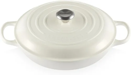 Vista 26 de Le Creuset Signature - Sartén de hierro fundido esmaltada con mango de hierro, 3,5 qt., alcachofa