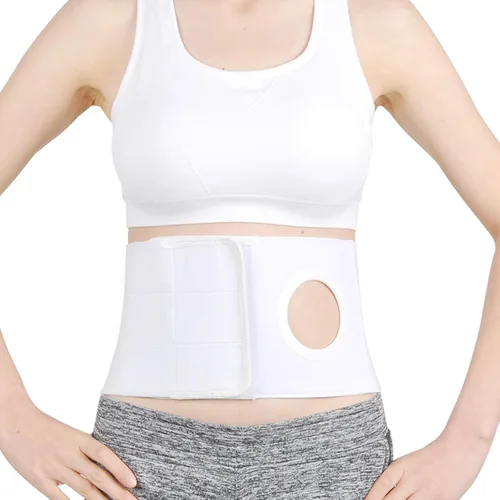 Vista 7 de Cinturón de ostomía médica Cinturón de soporte para hernia de ostomía y hernia abdominal, soporte de estoma para pacientes con colostomía