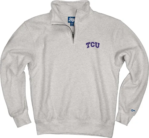 Vista 127 de Blue 84 Sudadera con cremallera de un cuarto para hombre de la NCAA