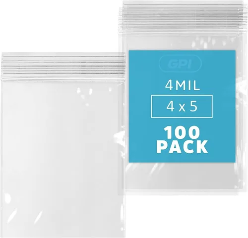 Vista 26 de Bolsas reutilizables de plástico transparente con cremallera – Paquete de 100 unidades GPI a granel de 2 x 3 pulgadas de grosor, resistentes