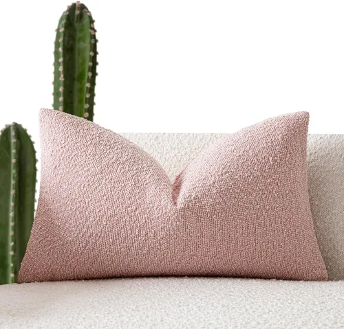 Vista 55 de Foindtower Fundas de almohada decorativas con textura de boucle, fundas de almohada sólidas, neutrales, suaves y acogedoras para silla, sofá