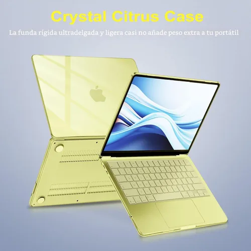 Vista 7 de MOSISO Compatible con MacBook Neo Case 13 pulgadas 2026 A3404 A18 Pro Chip Cristal cítrico