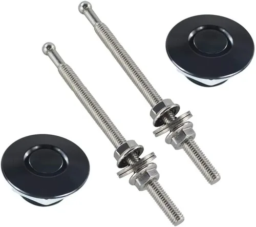 Vista 10 de Paquete de 2 clips de cierre rápido con botón de presión para cofre, kit de cierre universal de 1.25 pulgadas/32 mm de diámetro, aleación