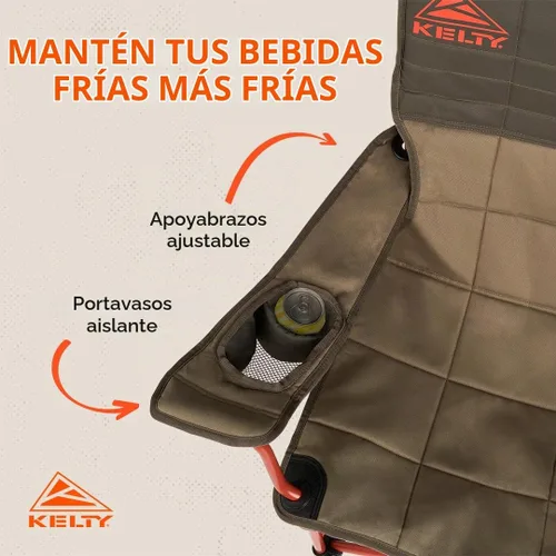 Vista 5 de Kelty, Silla baja, cuerda elástica/Beluga, talla única
