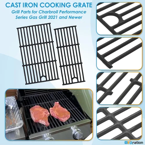 Vista 3 de Rejilla de parrilla de 17 pulgadas para Charbroil Performance 2 quemadores 463630021 463660421 463630422 463660021 Rejilla de cocina para Charbroil
