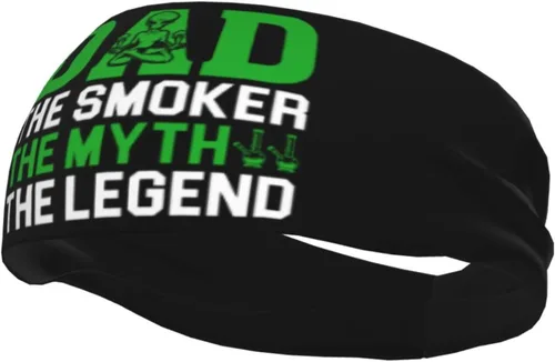 Vista 3 de Dad The Smoker The Myth The Legend Headband for Men Women Sports Sweatband for Fitness Exercise Moisture Wicking Running Yoga Hairbands