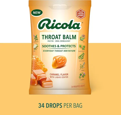 Vista 3 de Ricola Gotas de caramelo para la garganta, 34 unidades y gotas de miel de regaliz de Luden, paquete de 30 unidades para aliviar la garganta