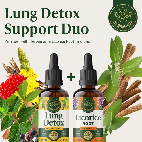 Vista 7 de HERBAMAMA Gotas de limpieza pulmonar con hoja de gordolobo - Gotas de gordolobo para pulmones
