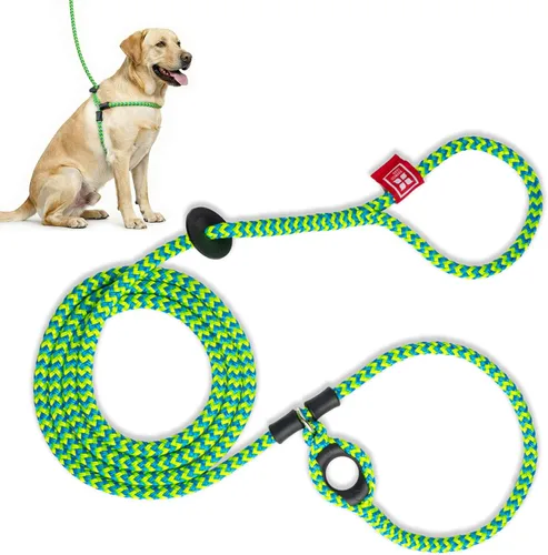 Vista 10 de Harness Lead Juego de arnés y correa para perro sin tirones, arnés antitirones para todas las razas y tamaños, diseño de cuerda acolchada de una