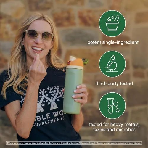 Vista 8 de Double Wood Supplements Gotas de Hoja de Gordolobo para los Pulmones, 60 ml (60 Porciones), Apoya la Salud Pulmonar y Respiratoria
