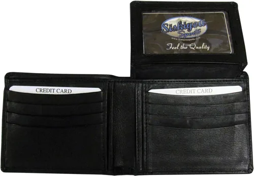 Vista 2 de NFL Siskiyou Sports Seattle Seahawks - Cartera de cuero plegable para hombre, talla única, color negro