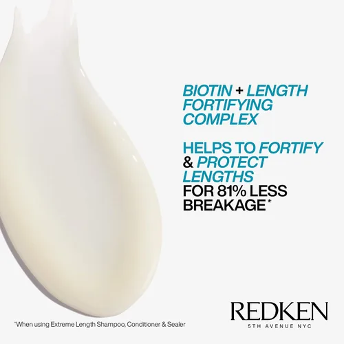 Vista 9 de Redken Extreme Length Biotin Shampoo For Longer Hair – Promotes Healthy Hair Growth, Strengthens Damaged Hair, Prevents Hair Breakage, Infused With