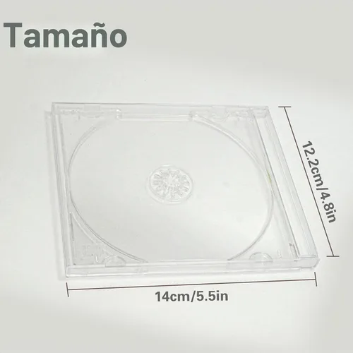 Vista 3 de 12 piezas de plástico CD Joya caso 0.409 in CD DVD cubierta transparente solo disco DVD caja transparente joya caso para protección reemplazo