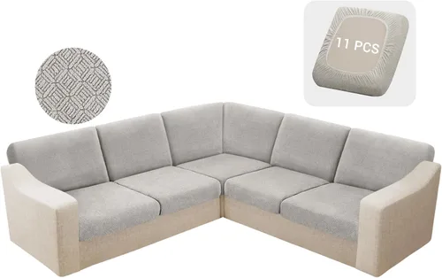 Vista 42 de HDCAXKJ - Fundas impermeables para cojín de sofá modular, fundas elásticas para cojín de sofá de esquina, fundas protectoras de muebles de jacquard