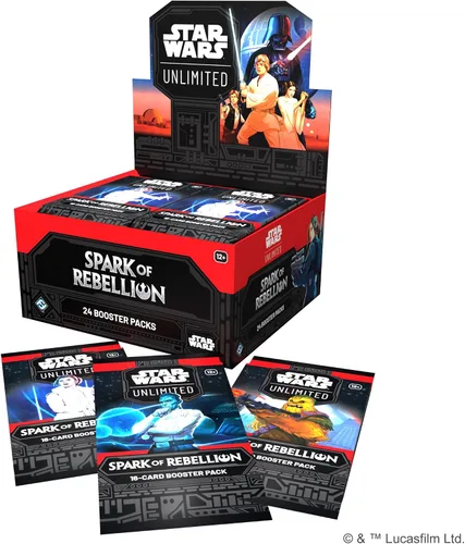 Vista 2 de Star Wars: Unlimited TCG Spark of Rebellion Booster Display (juego de 24 paquetes de refuerzo) - Juego de cartas coleccionables para niños