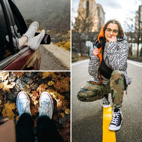 Vista 4 de yageyan Tenis de lona para mujer, con cordones, de moda, casuales, clásicos