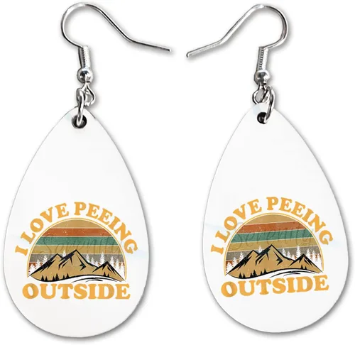 Vista 24 de Van Gogh - Juego de aretes colgantes divertidos Lindos aretes de joyería para niñas y mujeres Impresión de doble cara Regalo de cumpleaños