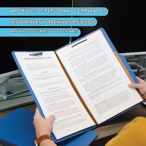 Vista 5 de Blue Summit Supplies 10 carpetas de clasificación, divisor legal 2, azul Azul oscuro