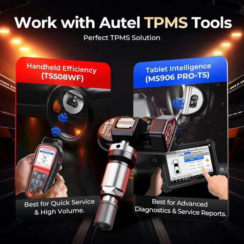 Vista 8 de Autel Sensor TPMS 1 sensor, válvula de metal MX-Sensor 315 MHz + 433 MHz, programable universal especialmente diseñado para reemplazo de sensores