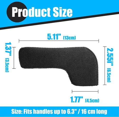 Vista 2 de 5 fundas para manijas de puerta, protectores de pomo antiquemaduras y anticongelante, cojín de goma de neopreno elástico para manijas de frío/calor