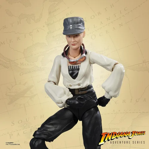 Vista 4 de Indiana Jones and The Last Crusade Adventure Series Dr. Elsa Schneider Figura de acción, figuras de acción de 6 pulgadas, juguetes para niños a