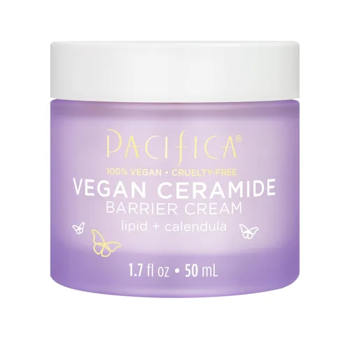 Vista 17 de Crema Facial Pacifica - Crema de Barrera de Ceramida Vegana con Niacinamida y Manteca de Karité - Hidratante Crema Facial Diaria Libre de Fragancia