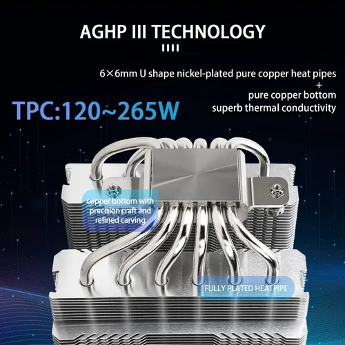 Vista 2 de Enfriador de CPU Thermalright Peerless Assassin 120 SE, 6 tubos de calor tecnología AGHP, ventiladores PWM duales de 120 mm, velocidad de 1550 RPM