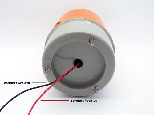 Vista 2 de Luz de baliza estroboscópica giratoria de advertencia de seguridad ámbar DC12V